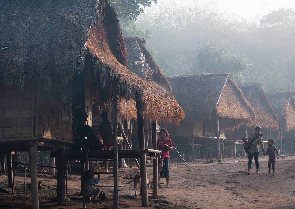 Village by Xe Sap in Laos, by Thomas Calame