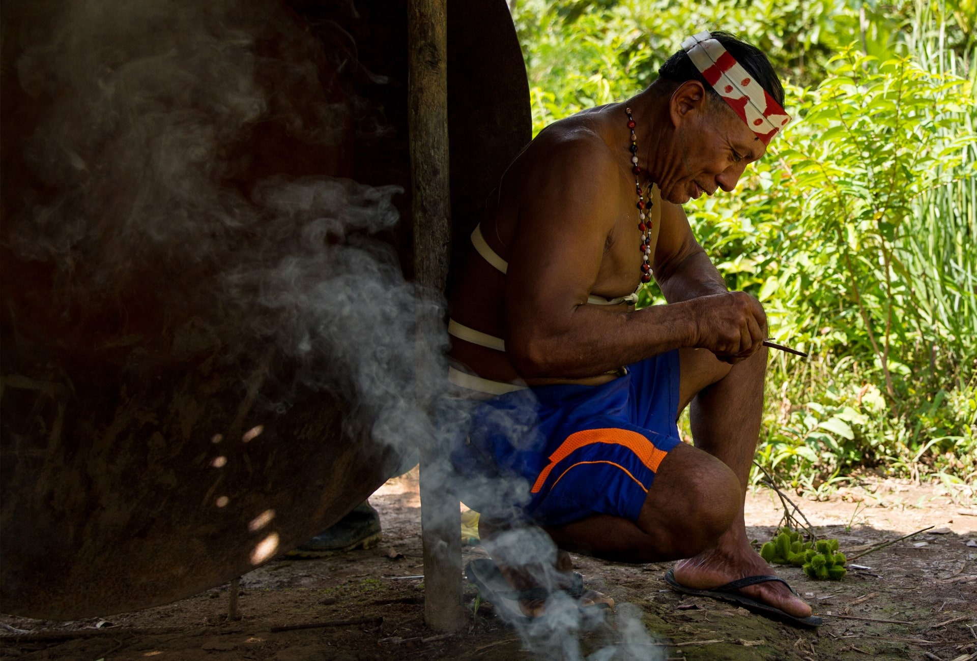 An elder Matsés in Peru, photo by CEDIA