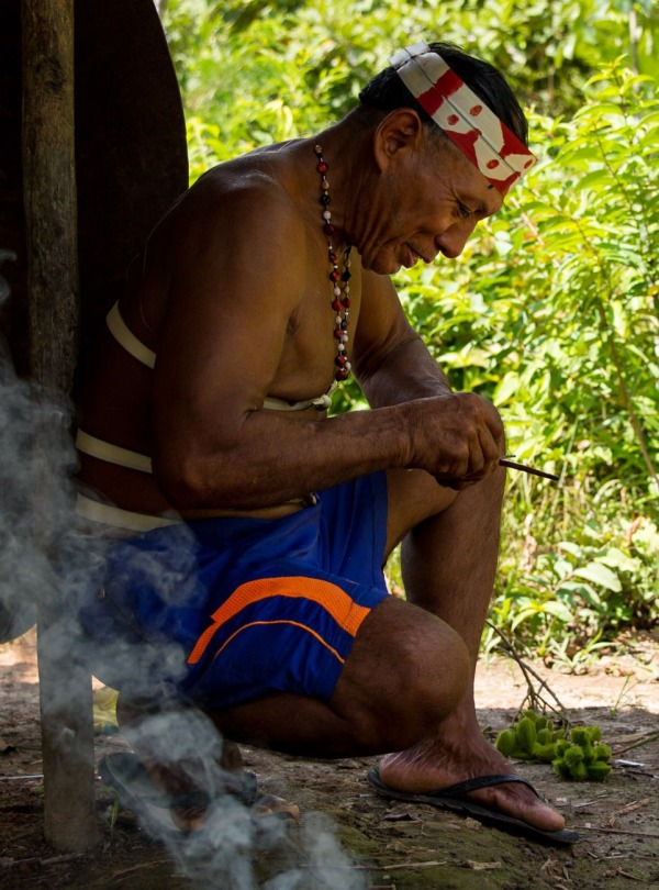 An elder Matsés in Peru, photo by CEDIA
