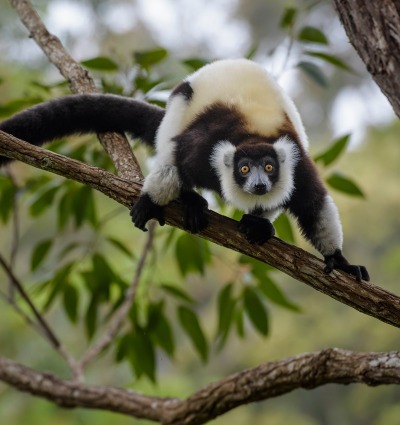 The Black-and-white Ruffed Lemur of Madagascar, by David Havel