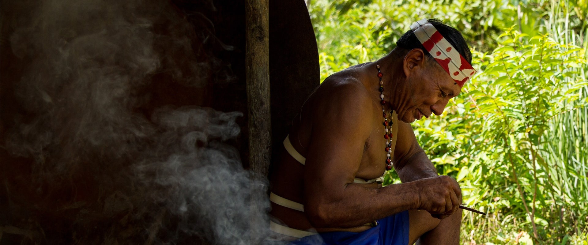 An elder Matsés in Peru, photo by CEDIA