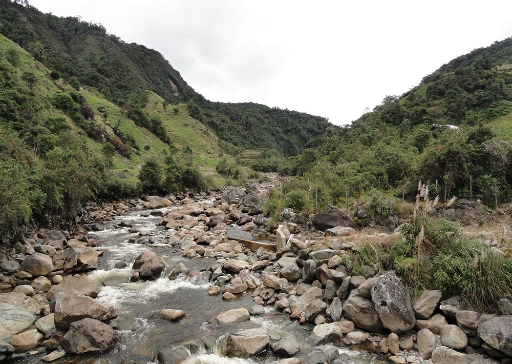 The landscape of the Cerro Negro project site in Colombia, by Fundación Suyusama