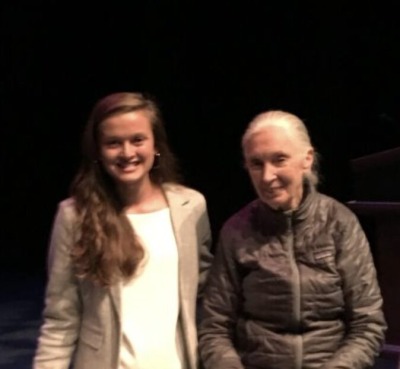 Brynn Garner with Dr. Jane Goodall