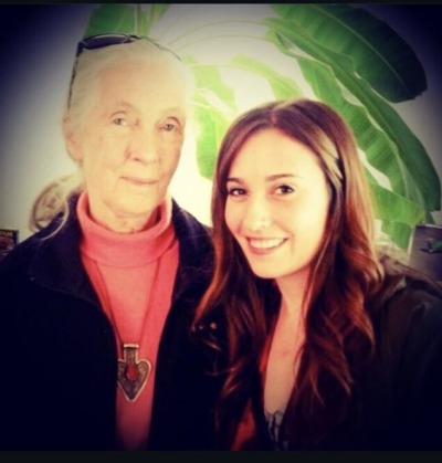 Megan Clemens with Dr. Jane Goodall